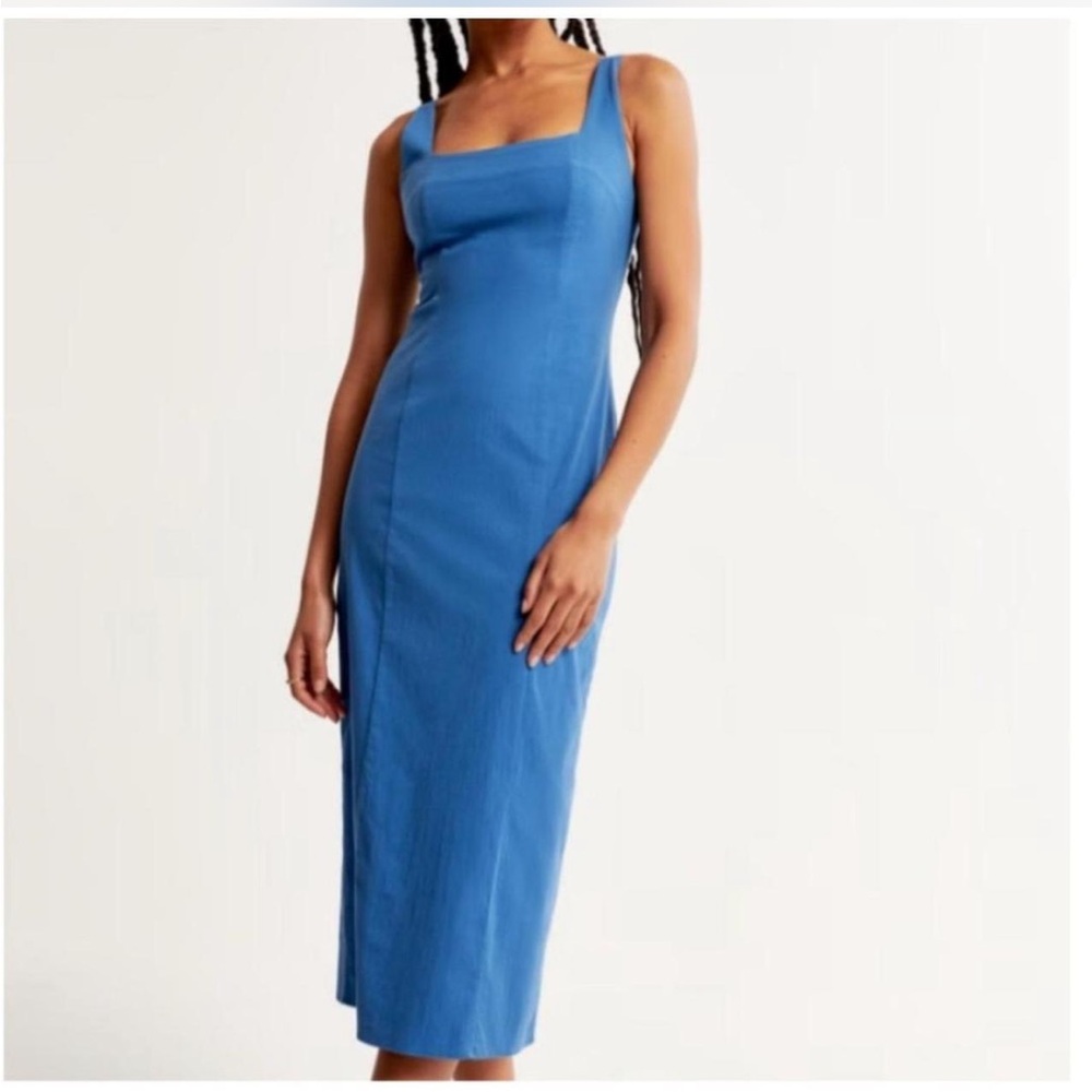 Abercrombie & Fitch Stretch Cotton Midi Dress - Small / Tall